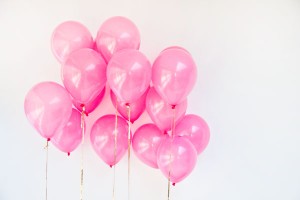 30 Pink Helium Gas Filled Balloons