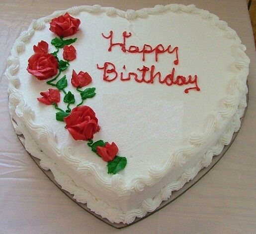 1 Kg chocolate Cake in heart shape Icing Happy Birthday