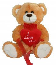 2 Feet brown teddy with heart