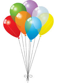 7 Multicolored Air Filled Balloons