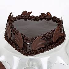 1 Kg Eggless Heart shaped Chocolate Cake