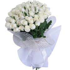Basket of 50 White Roses